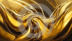 Liquid gold abstract background, golden metal, melded gold texture for design