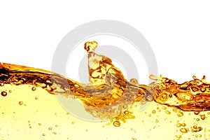 Liquid gold drop and ripple