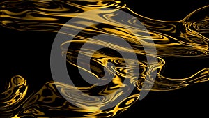 Liquid gold. Golden wave background. Abstract moving fluid.