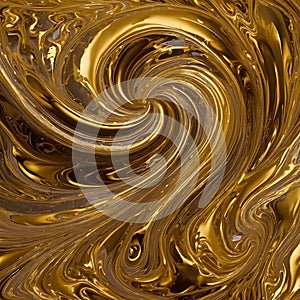 Liquid Gold Surface with Flowing Waves and Dynamic Shimmering Effects