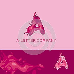 Liquid letter A 1