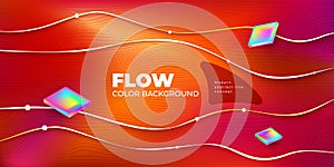 Liquid Line color background design. Horizontal Fluid Line gradient shapes composition. Futuristic design posters. Eps10