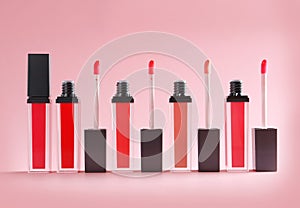 Liquid lipsticks with applicators