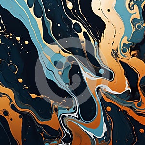 Vibrant Abstract Artwork Featuring Liquid Marble Texture Design