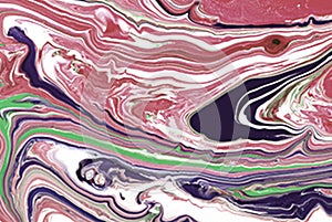 Liquid marbling acrylic paint background. Fluid painting abstract texture.