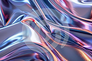 Liquid Metal 3d Shapes, Longing, Balance, Fluctuation Concept, Color Flowing Shapes