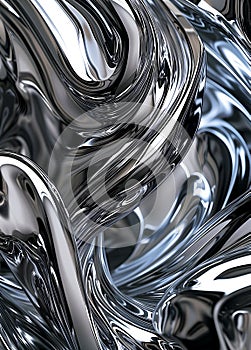 Liquid metal. Abstract 3D background