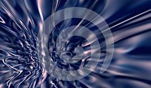 Liquid metallic surface. 3D abstract mercurial object. Fluid mercury swirl. Wavy organic smooth shape photo