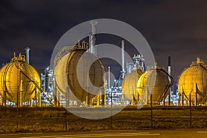 Liquid Natural Gas globe containers photo