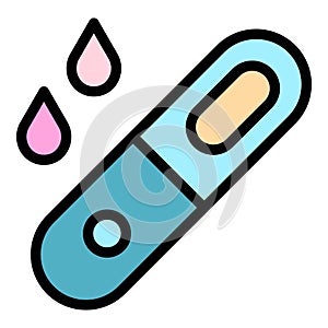 Liquid pregnant test icon vector flat