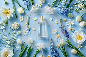 Liquid reflections of tantalizing citrus blend with woody notes in a lifestyle fragrance photo