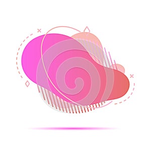 Liquid shape fluid text abstract banner vector