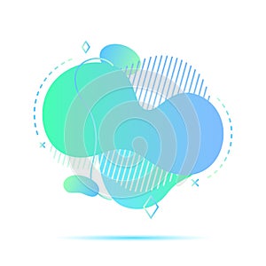 Liquid shape fluid text abstract banner vector