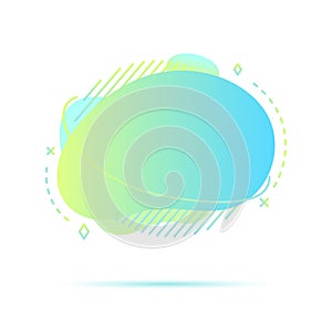 Liquid shape fluid text abstract banner vector