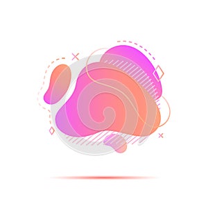 Liquid shape fluid text abstract banner vector