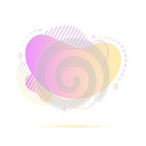 Liquid shape fluid text abstract banner vector