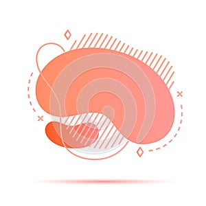 Liquid shape fluid text abstract banner vector