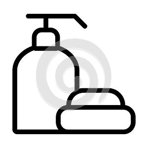 Liquid Soap Vector Thick Line Icon For Personal And Commercial Use