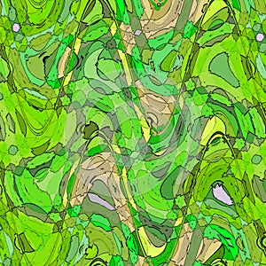 Liquid splash bubble in green and lime colors. Colorful fluid. Liquid wave modern background