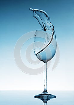 Liquid Splashing from a Wine Glass