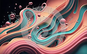 Liquid vibrant color flow abstract grainy background pink blue purple red noise texture summer banner header poster