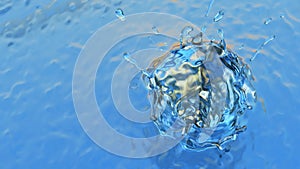 Liquid water splash clean drink fresh splashing ripple 3D illustration