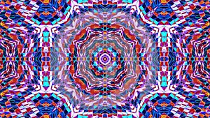 Liquid wavy pattern like kaleidoscope with waves, multicolor gradient. 3D stylish abstract looped bg, wavy symmetrical