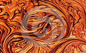 Liquid white and gold marbled pattern. Beige background. Surface, rich.