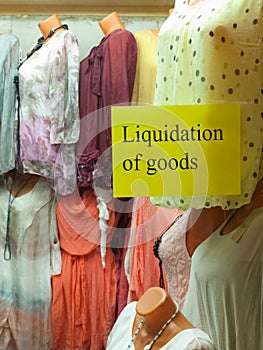 Liquidation of goods