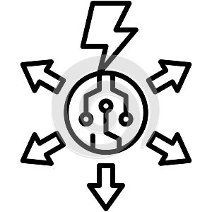 Liquidation icon, DeFi related vector illustration
