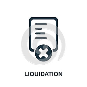 Liquidation icon. Simple element from Crisis collection. Creative Liquidation icon for web design, templates, infographics and