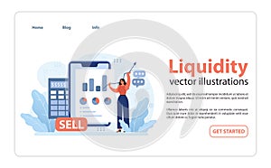 Liquidity concept. Flat vector illustration photo