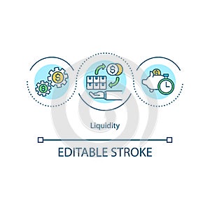 Liquidity concept icon