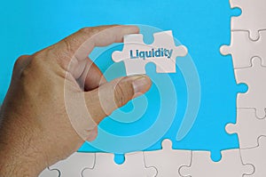 Liquidity Text - Business Concept photo