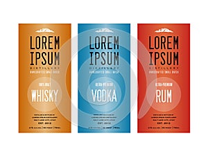 Liquor bottle label designs