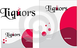 Liquor Logo, Business Card 2 x 3.5, Flyer 4.25 x 5.5