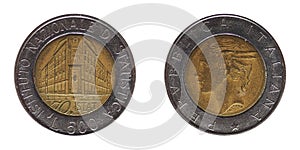 500 liras coin, Italy photo