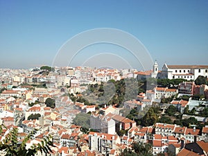 Lisboa landscape with Convento da GraÃ§a