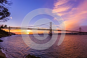 Lisbon and 25th of April Bridge - Portugal