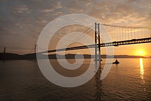 Lisbon Bridge at Sunset