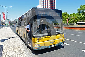 Lisbon Carris bus in Lisbon, Portugal