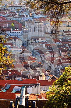Lisbon city aerial photo