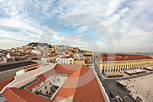 Lisbon cityscape. Aerial view