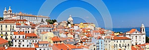 Lisbon cityscape, view of the old town Alfama, Portugal