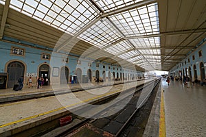 Lisbon CP Santa Apolonia station in Lisbon, Portugal