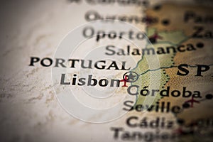 Lisbon on map