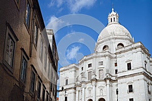 Lisbon, National pantheon dome at sunset, portugal