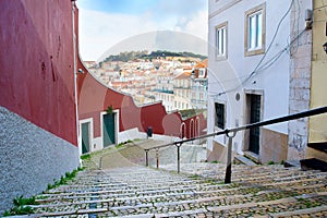 Lisbon Old Town empty street