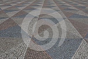 Lisbon portugal abstract tile pavement patterns as a background