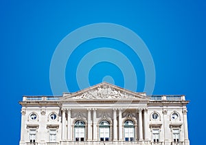 LISBON, PORTUGAL - Apr 30, 2017: Top of a government Town hall